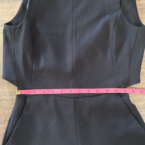 Wilfred Womens Black Cropped Wide Leg Dressy Jumpsuit Square Neck Tie Back Sz S - Picture 6 of 13